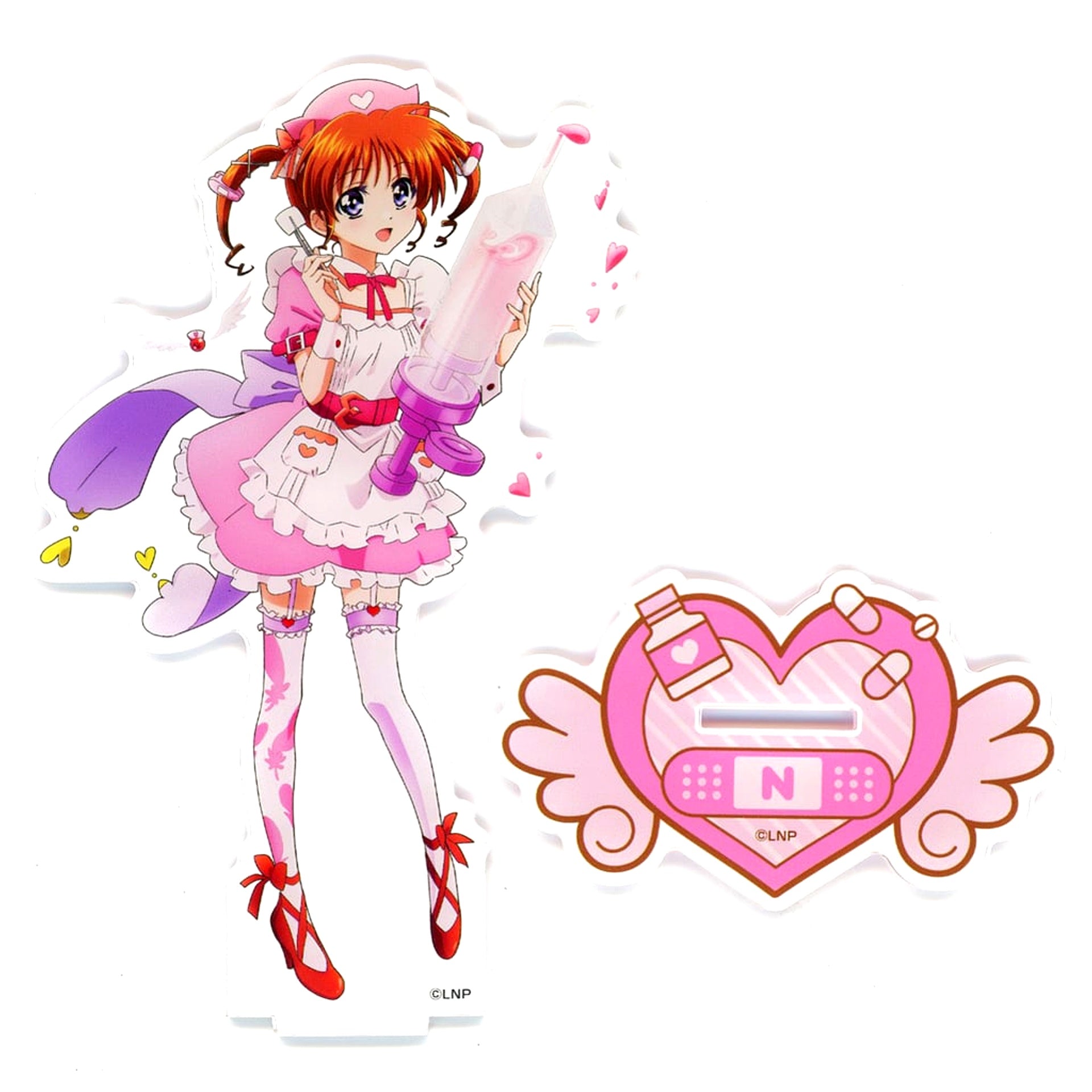Nanoha Takamachi Illustration BIG Acrylic Stand Nurse Ver. Magical Girl Lyrical Nanoha Series x Don Quijote [USED]