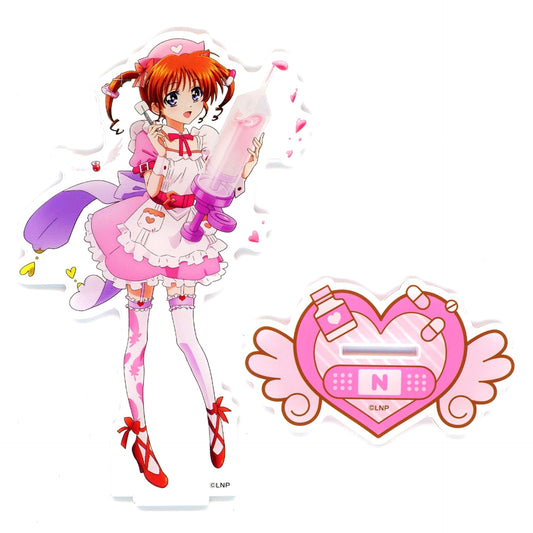 Nanoha Takamachi Illustration BIG Acrylic Stand Nurse Ver. Magical Girl Lyrical Nanoha Series x Don Quijote [USED]