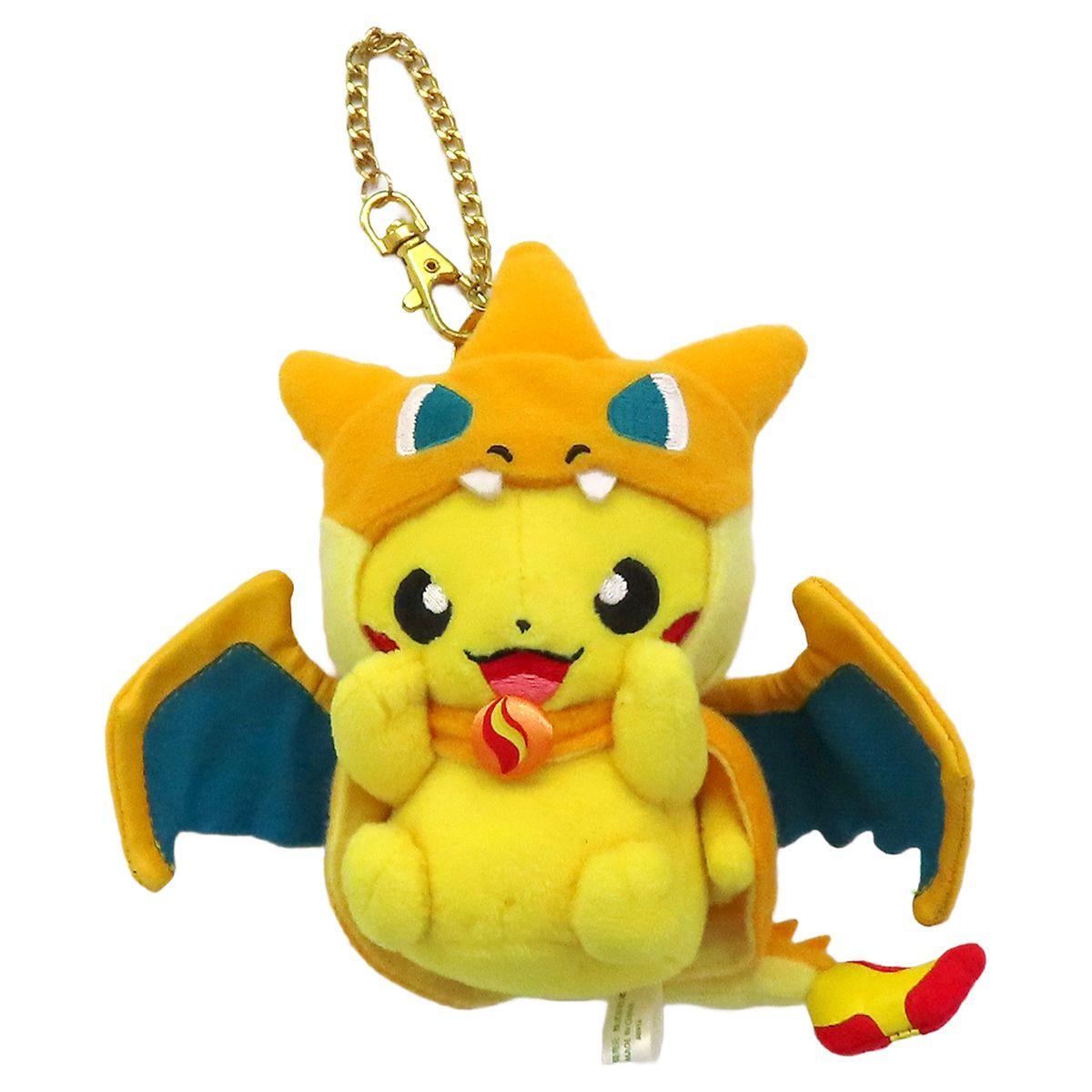 Pikachu Wearing Mega Charizard Y Poncho Open Mouth Pokemon Mascot Pokemon Center Limited Mascot [USED]