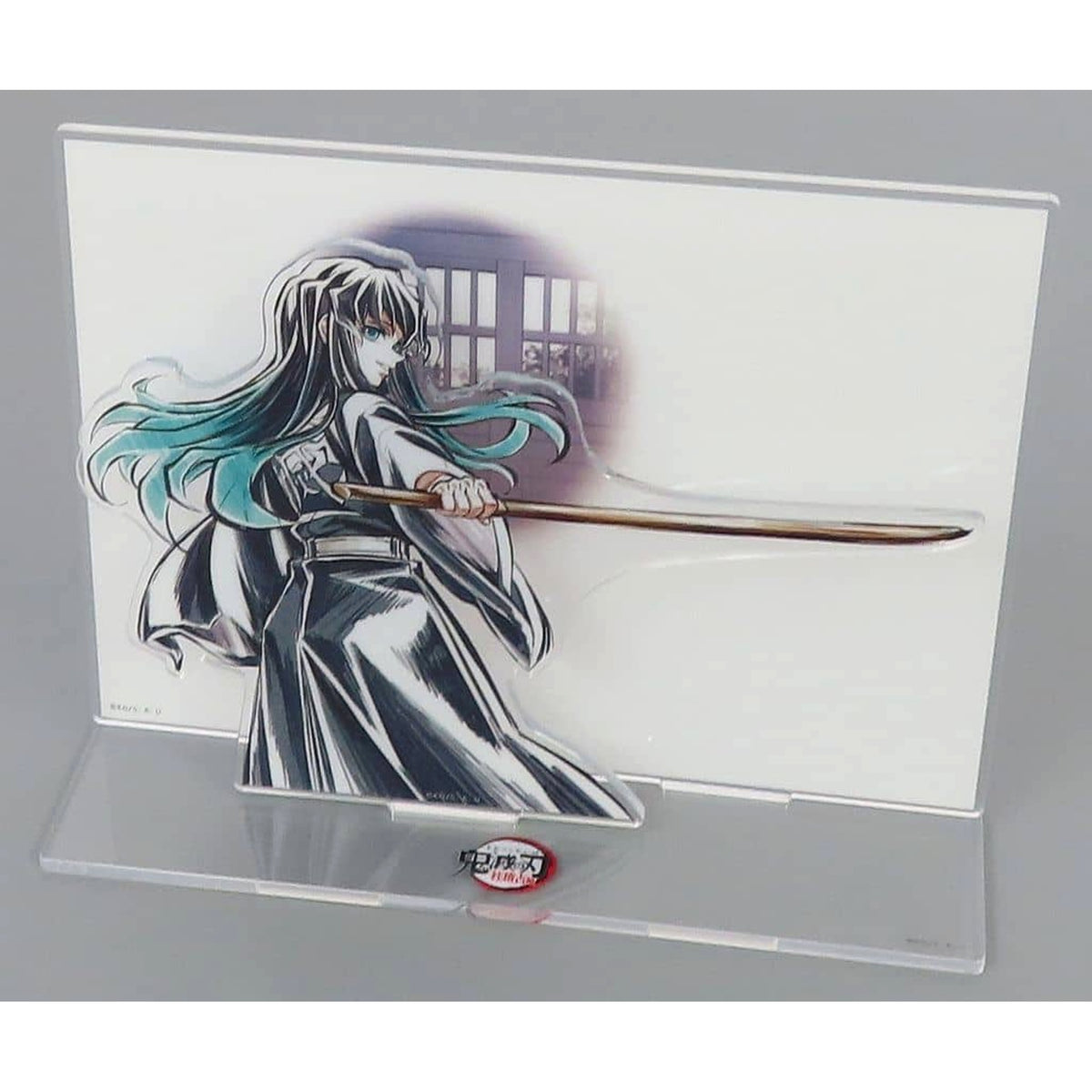 Demon Slayer: Kimetsu no Yaiba Hashira Training Arc Muichirou Tokitou Original Pillar Illustration Acrylic Stand with a Background Hashira Training Arc ufotable Cafe Machi Asobi Cafe Real-Time Cafe Exclusive Acrylic Stands [USED]