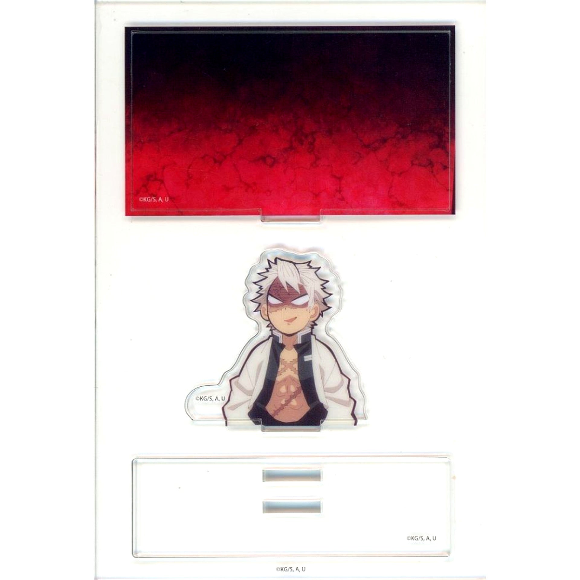 Sanemi Shinazugawa Background Red Demon Slayer Hashira Training Arc ufotable Cafe Machi Asobi Cafe Real Time Cafe Random Mini Diorama Acrylic Stand Sanemi Shinazugawa [USED]