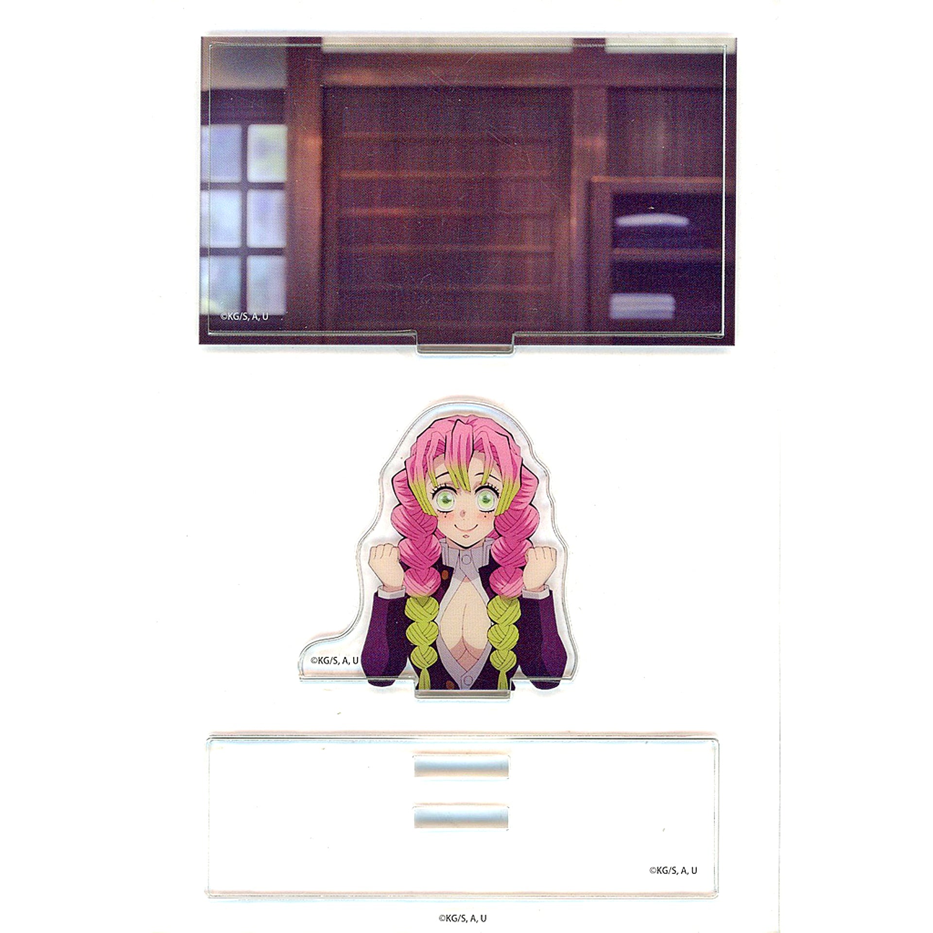 Mitsuri Kanroji - Front / Guts Pose Demon Slayer: Kimetsu no Yaiba Hashira Training Arc x ufotable Cafe x Machi Asobi Cafe Real-Time Cafe Random Mini Diorama Acrylic Stand - Mitsuri Kanroji - [USED]