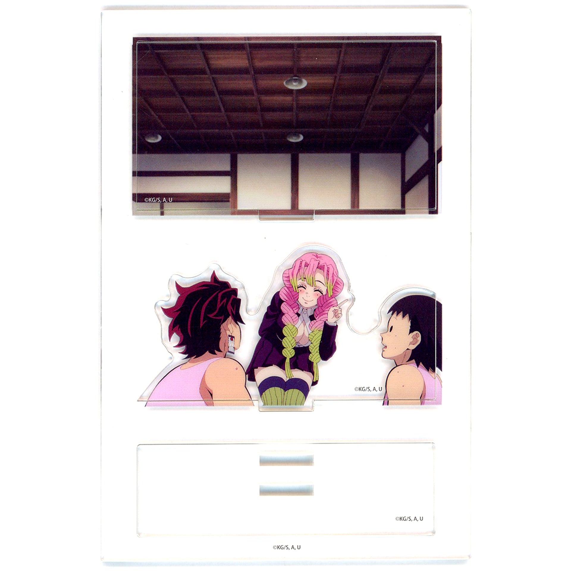 Mitsuri Kanroji & Tanjiro Kamado Training Demon Slayer: Kimetsu no Yaiba Hashira Training Arc x ufotable Cafe x Machi Asobi Cafe Real-Time Cafe Random Mini Diorama Acrylic Stand [USED]