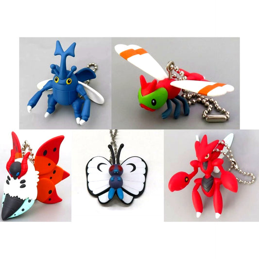 Set of 5 Pokemon Figure Charm Bug Buzz Pokemon Center Limited [USED]