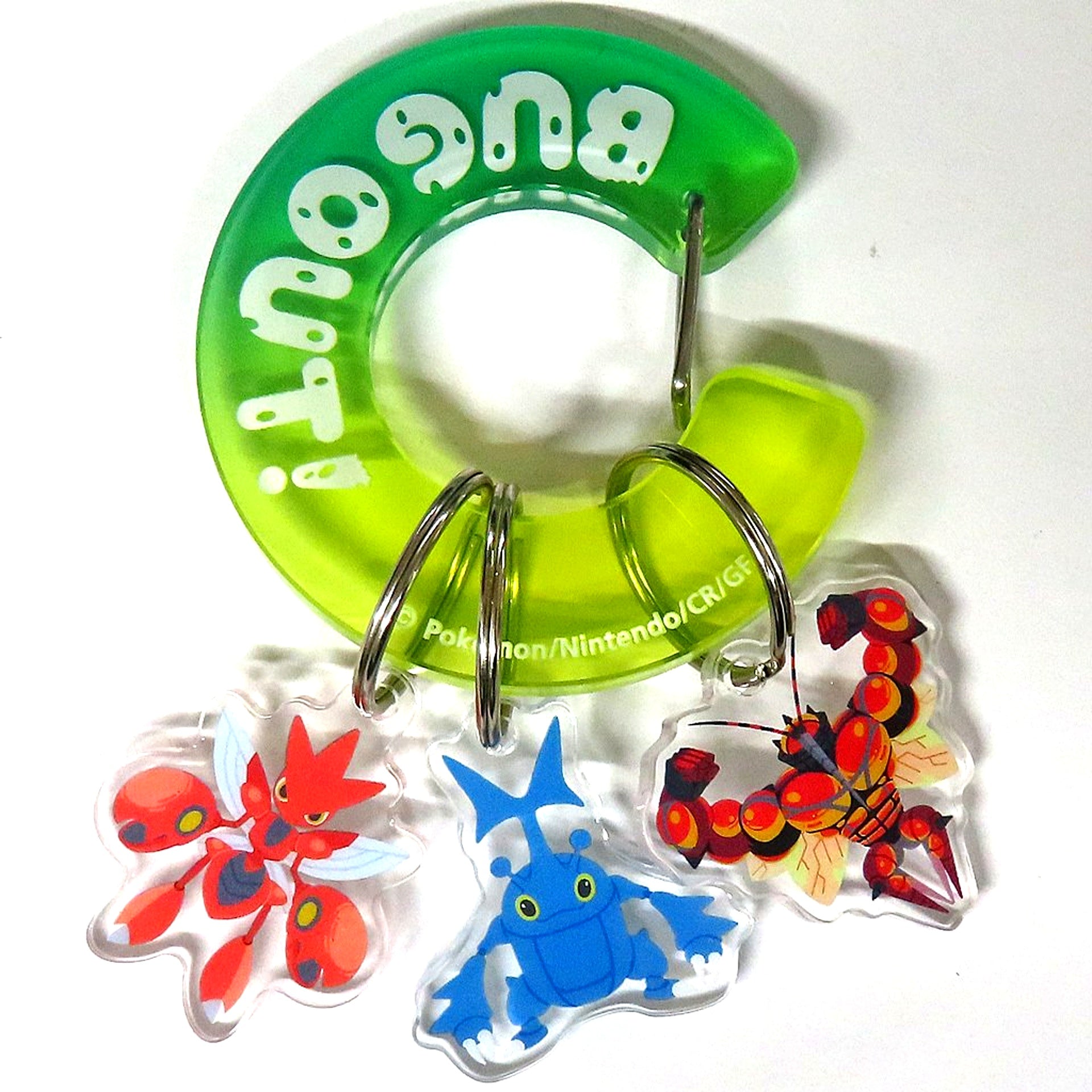 Heracross & Scizor & Buzzwole Pokemon Acrylic Carabiner Collection BUG OUT! Pokemon Center Limited [USED]