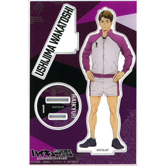 Wakatoshi Ushijima 10th Anniversary Illustration Acrylic Stand Haikyu!! Anime 10th Anniversary Zenkankaku EXHIBITION [USED]
