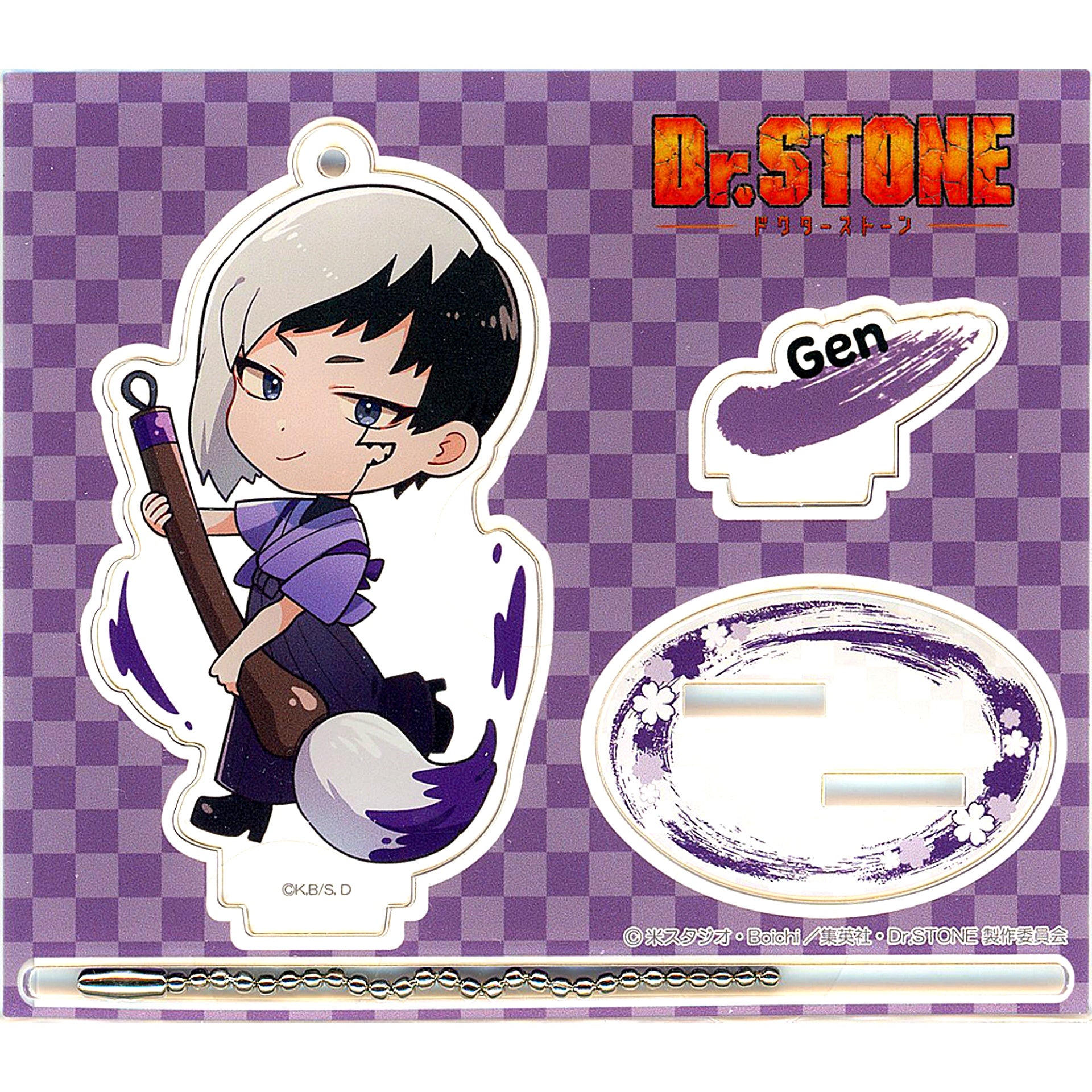 Gen Asagiri Dr. Stone Limited Shop in Marui 2024 New Year Acrylic Stand Keychain [USED]