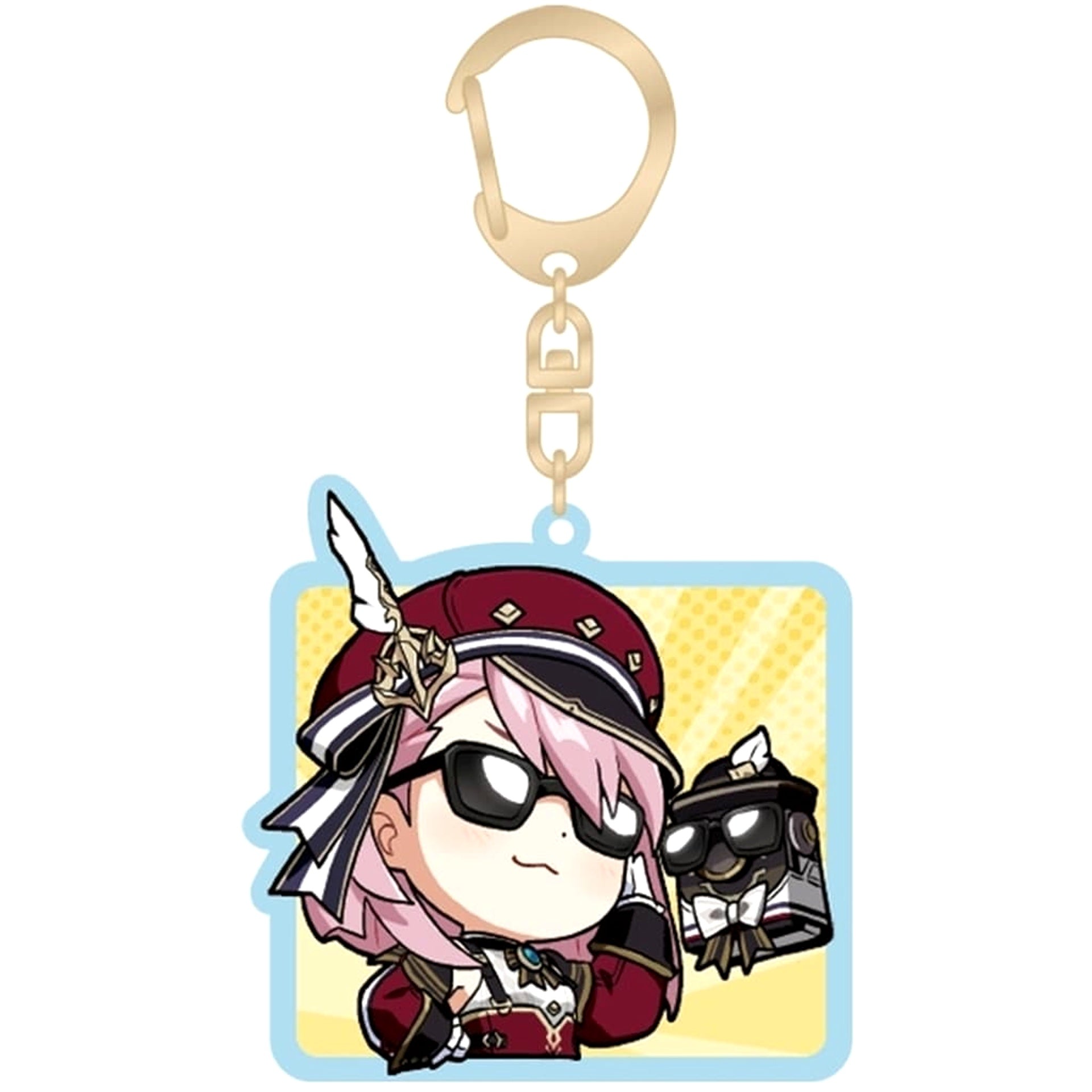 Genshin Charlotte Chibi Stamp Series Character Acrylic Strap Court of Fontaine Acrylic Item [USED]