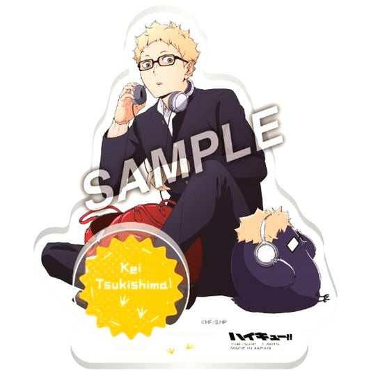 Kei Tsukishima playing Mascot Acrylic Stand Plate Haikyu!! [USED]