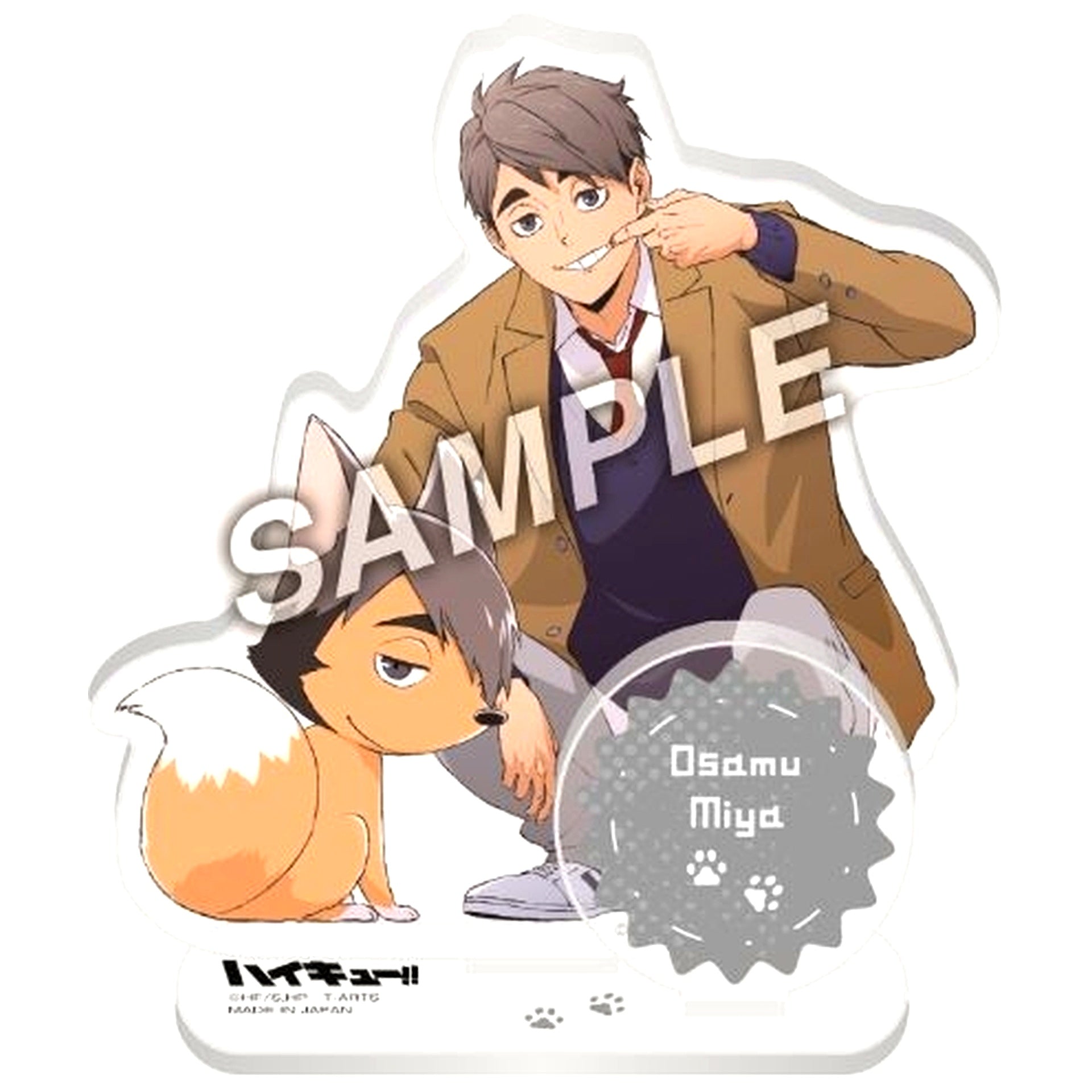 Osamu Miya playing Mascot Acrylic Stand Plate Haikyu!! [USED]