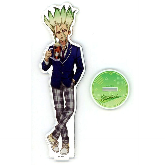 Senku Ishigami Acrylic Stand Dr. STONE x Karaoke Manekineko [USED]