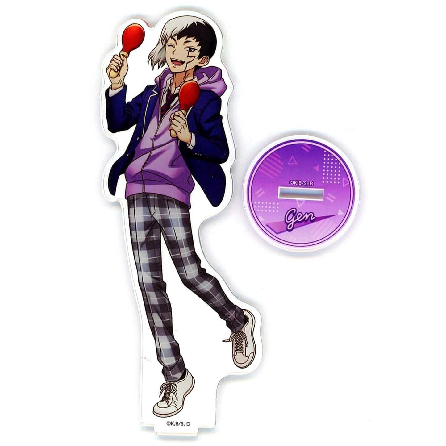 Gen Asagiri Dr.STONE Acrylic Stand Dr.STONE x Karaoke Manekineko [USED]