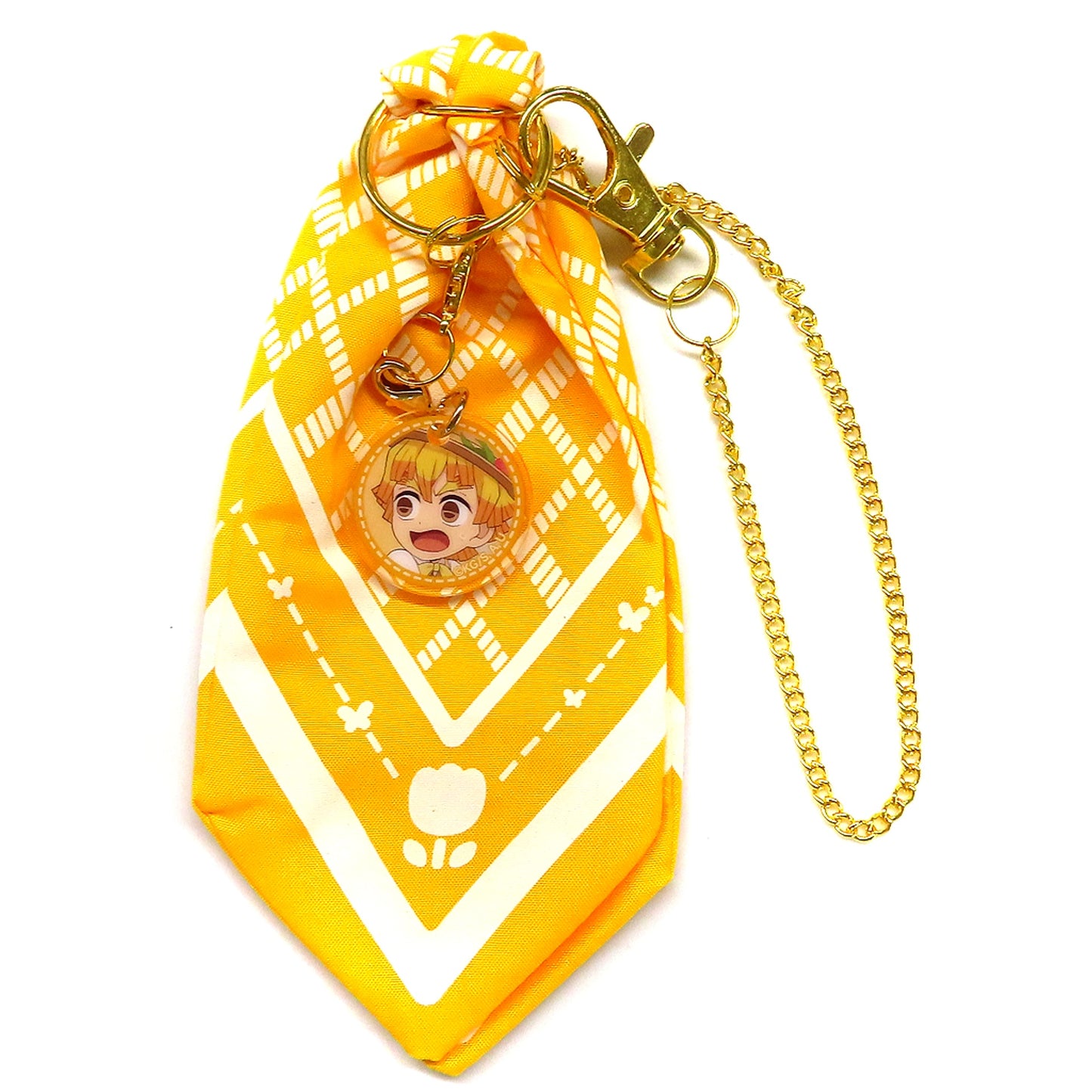 Zenitsu Agatsuma Demon Slayer Kimetsu no Yaiba ufotable Cafe Picnic Event 2024 Second Term Random Bandana Charm [USED]