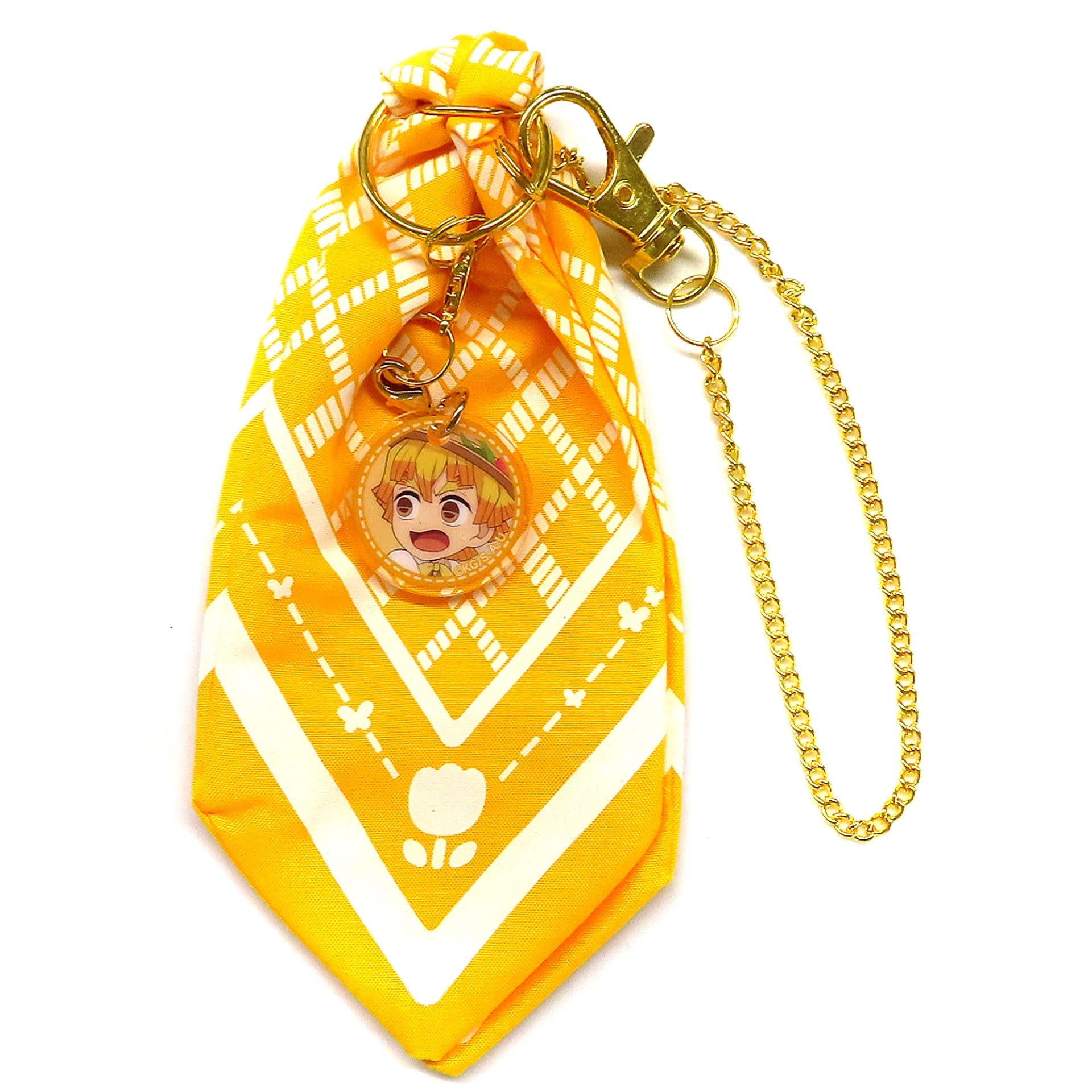 Zenitsu Agatsuma Demon Slayer Kimetsu no Yaiba ufotable Cafe Picnic Event 2024 Second Term Random Bandana Charm [USED]
