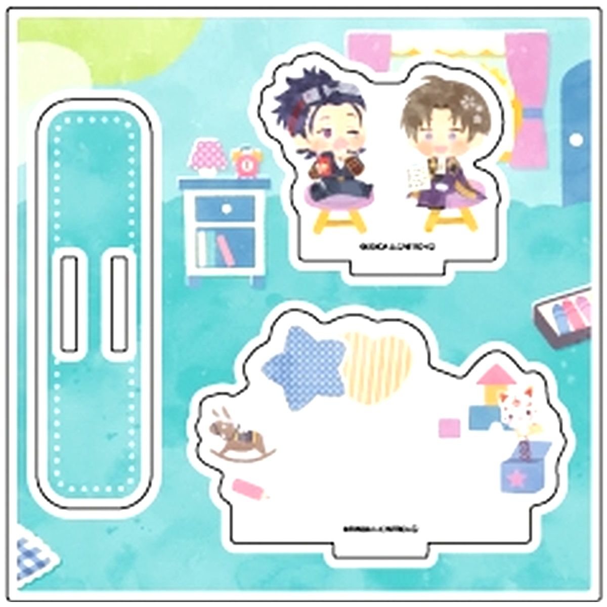 Heshikiri Hasebe and Nihongou Wanpaku! Touken Ranbu Picture Book C Acrylic Stand Plate [USED]