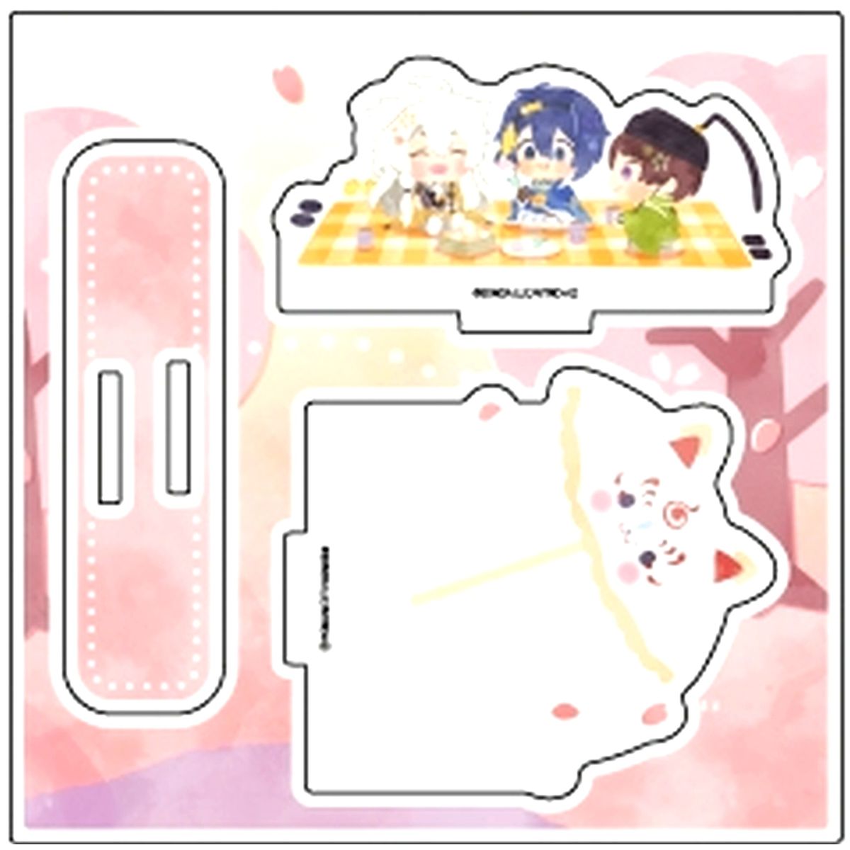 Mikazuki Munechika, Kogitsunemaru, Ishikirimaru Wanpaku! Touken Ranbu Picture Book I Acrylic Stand Plate [USED]