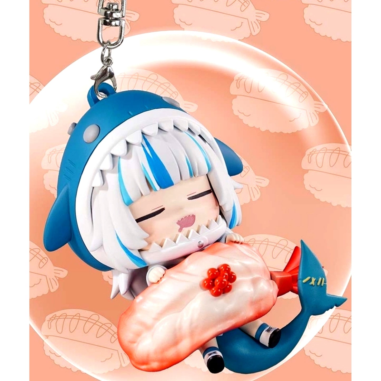 Gawr Gura Shrimp Virtual YouTuber Hololive Sushi Futon Figure Keychain [USED]