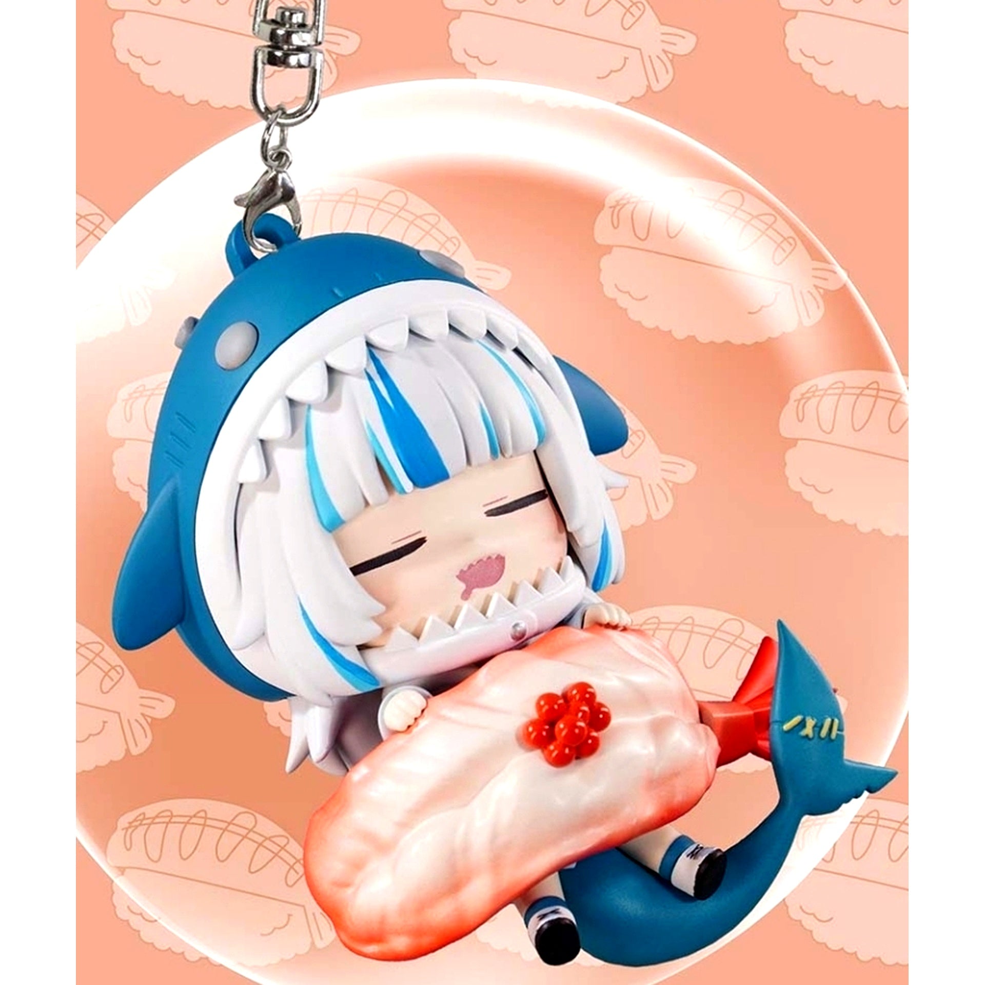 Gawr Gura Shrimp Virtual YouTuber Hololive Sushi Futon Figure Keychain [USED]