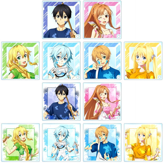 Set of 12 Sword Art Online Illustration Paint Style Ver. Trading Acrylic Stand Panel [USED]
