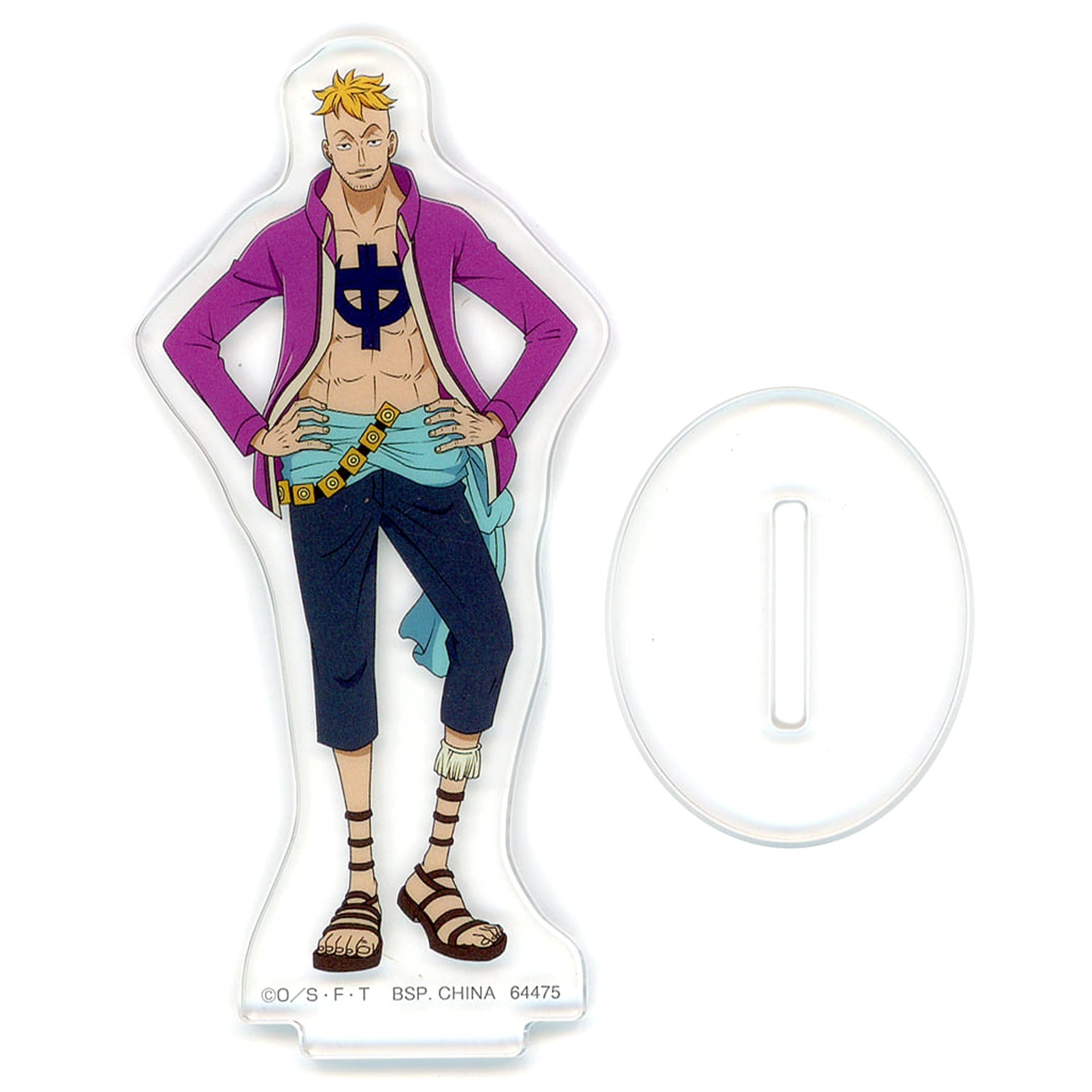 One Piece Ichiban Kuji Whitebeard Pirates Father and Sons Prize G Acrylic Stand Marco 16 Captains ver. Acrylic Stands [USED]