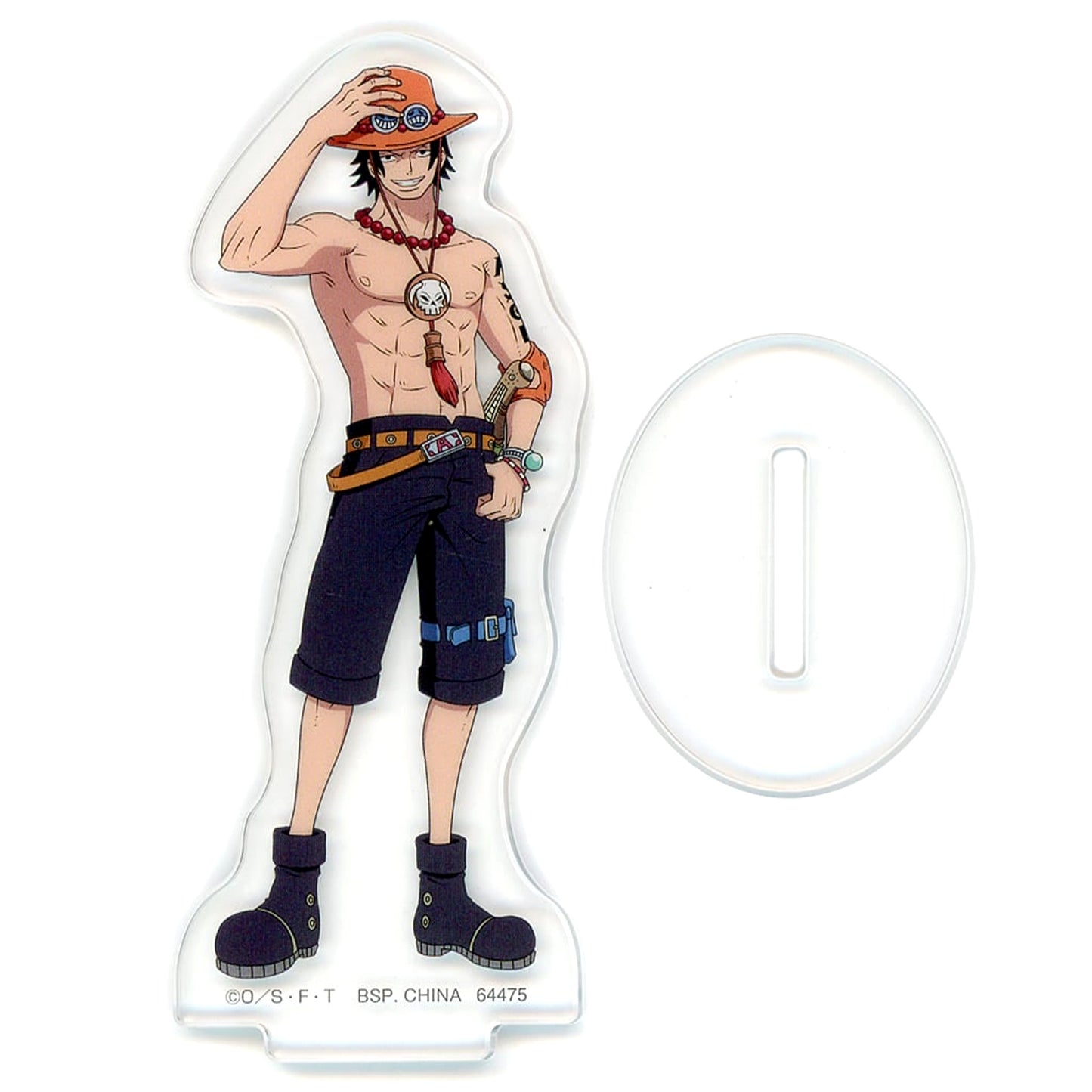 One Piece Portgas D. Ace Ichiban Kuji Whitebeard Pirates Old Man & Sons Acrylic Stand 16 Captains Prize G [USED]
