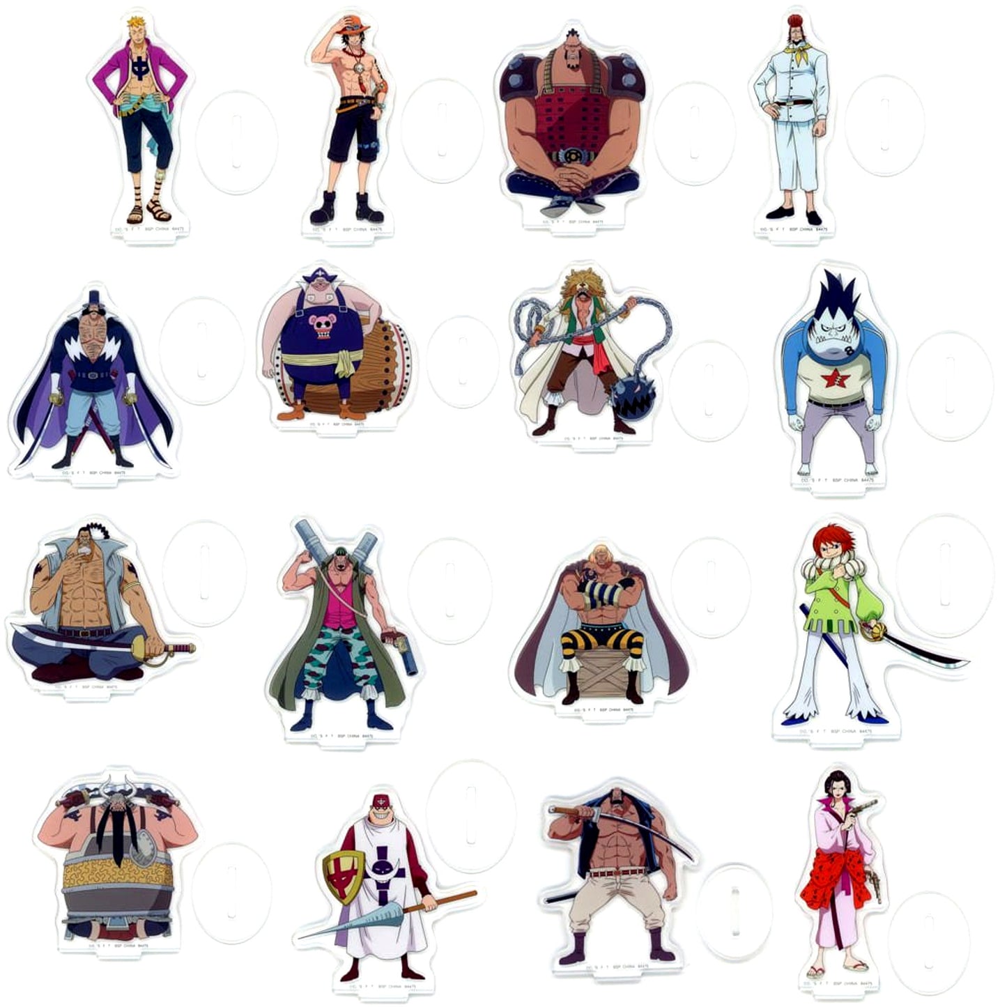 Marco & Others One Piece All 16 Types Set Ichiban Kuji Whitebeard Pirates Old Man & Sons Acrylic Stand 16 Captains Prize G [USED]