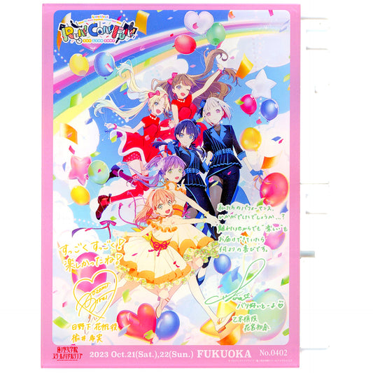 Cerise Bouquet Cast Printed Comment and Serial Number B6 Acrylic Plate Love Live! Hasunosora Girls High School Idol Club 1st Live Tour RUN! CAN! FUN! Fukuoka Performance Goods Included Viewing Ticket Bonus [USED]