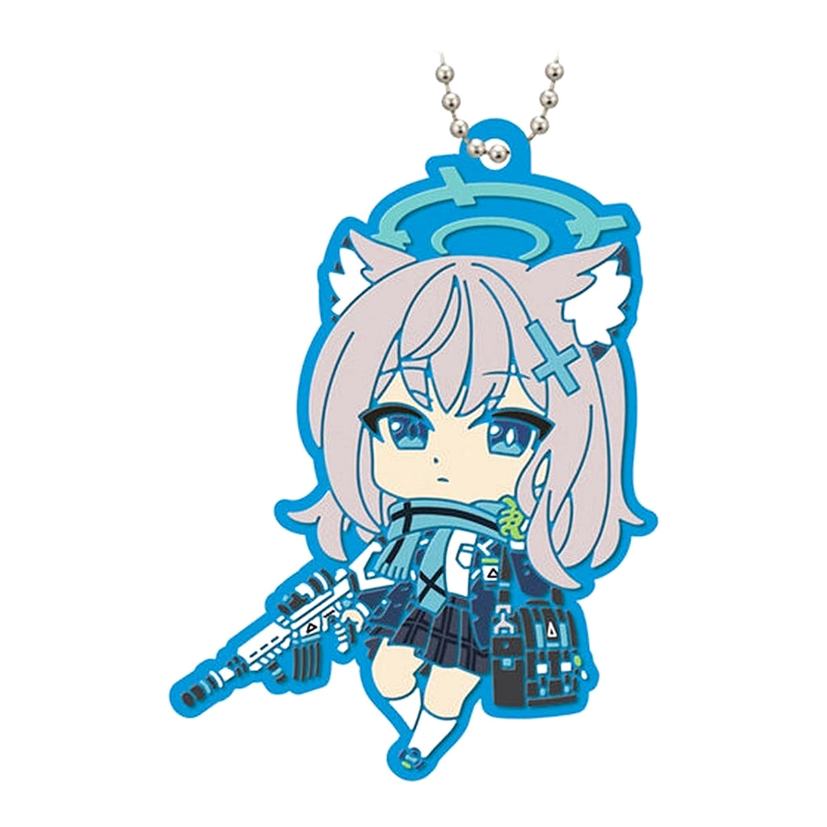 Blue Archive the Animation Shiroko Capsule Rubber Mascot Keychains [USED]
