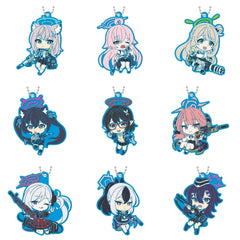Blue Archive the Animation Shiroko & Others All 9 Types Set Capsule Rubber Mascot Keychains [USED]