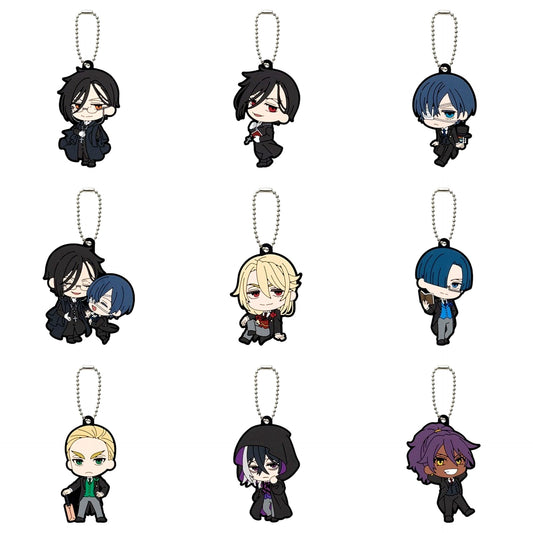 Set of 9 Black Butler Public School Arc Capsule Rubber Mascot [USED]