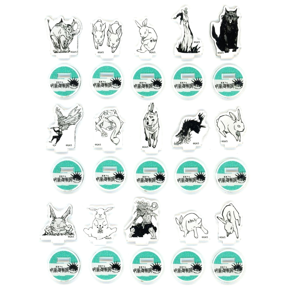 Jujutsu Kaisen Gyokuken Shiro & Others All 15 Types Set Acrylic Mini Figure Megumi Fushiguro's Shikigami Ver. Akutami Gege Jujutsu Kaisen Exhibition Limited Acrylic Item [USED]
