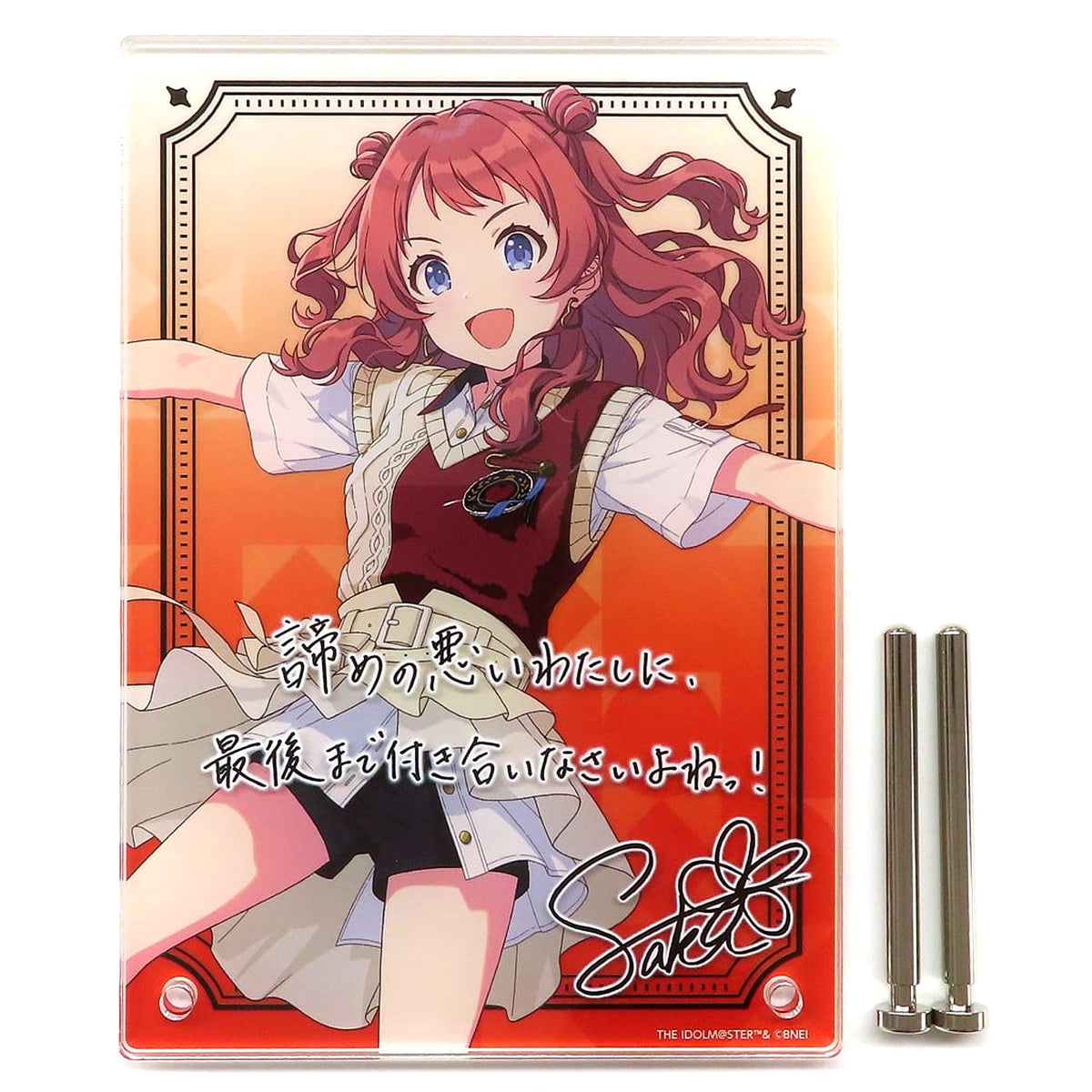Saki Hanami Gakuen Idolmaster Official Autograph & Message Panel DEBUT LIVE HATSU TOUR [USED]