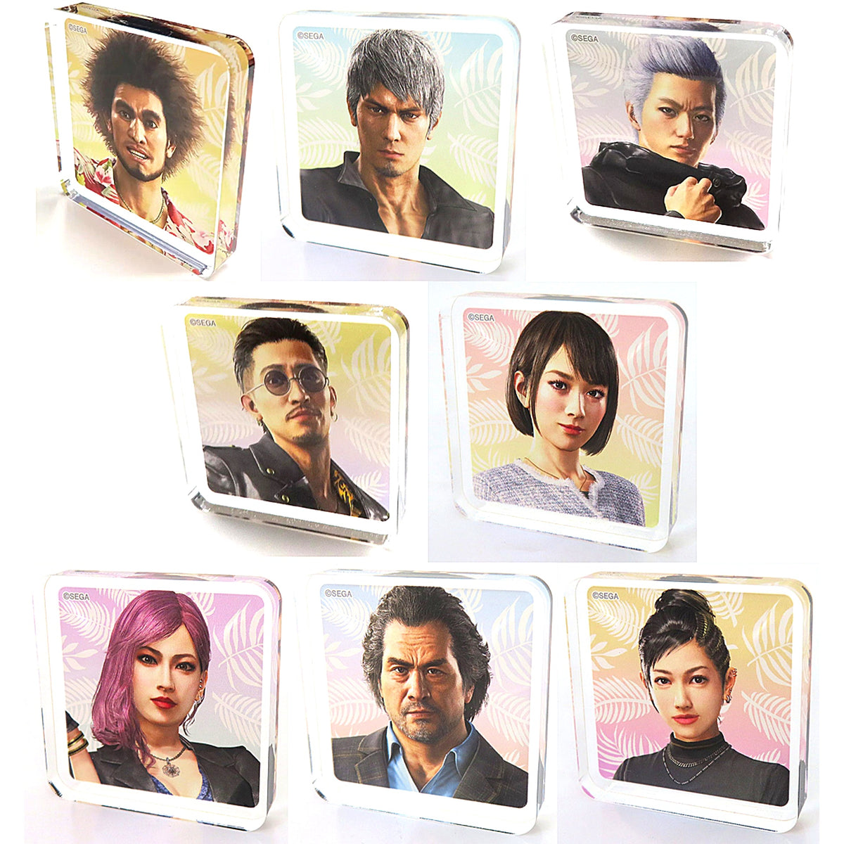 Set of 8 Trading Mini Acrylic Block Like a Dragon: Infinite Wealth Release Commemoration POP UP SHOP [USED]