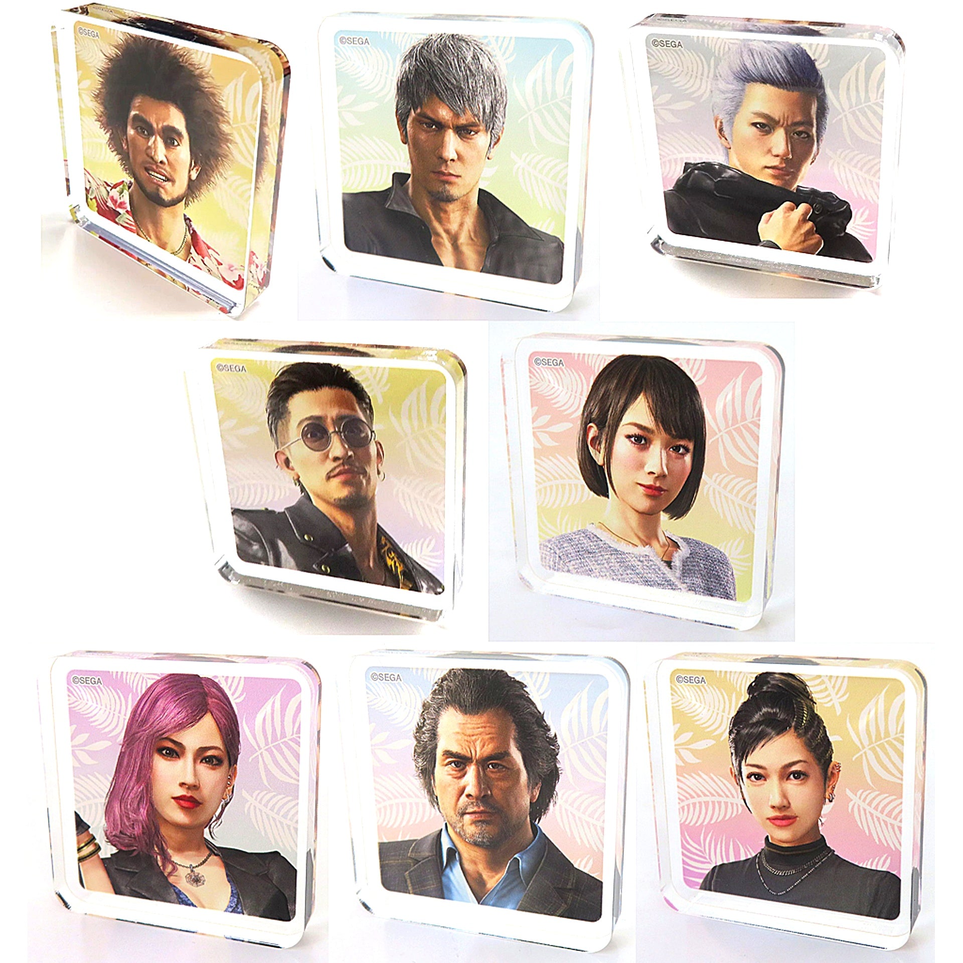 Set of 8 Trading Mini Acrylic Block Like a Dragon: Infinite Wealth Release Commemoration POP UP SHOP [USED]