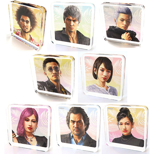 Set of 8 Trading Mini Acrylic Block Like a Dragon: Infinite Wealth Release Commemoration POP UP SHOP [USED]