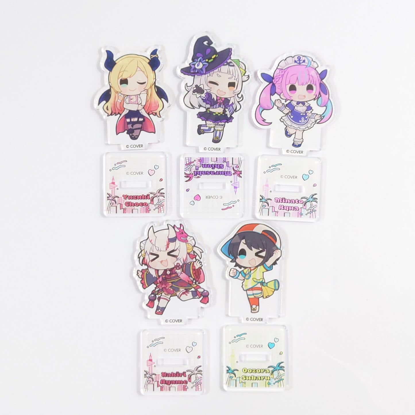 VTuber Hololive Minato Aqua & Others Hololive 2nd Generation Mini Acrylic Stand Hololive City'24 Exclusive 5 Piece Set Acrylic Stands [USED]