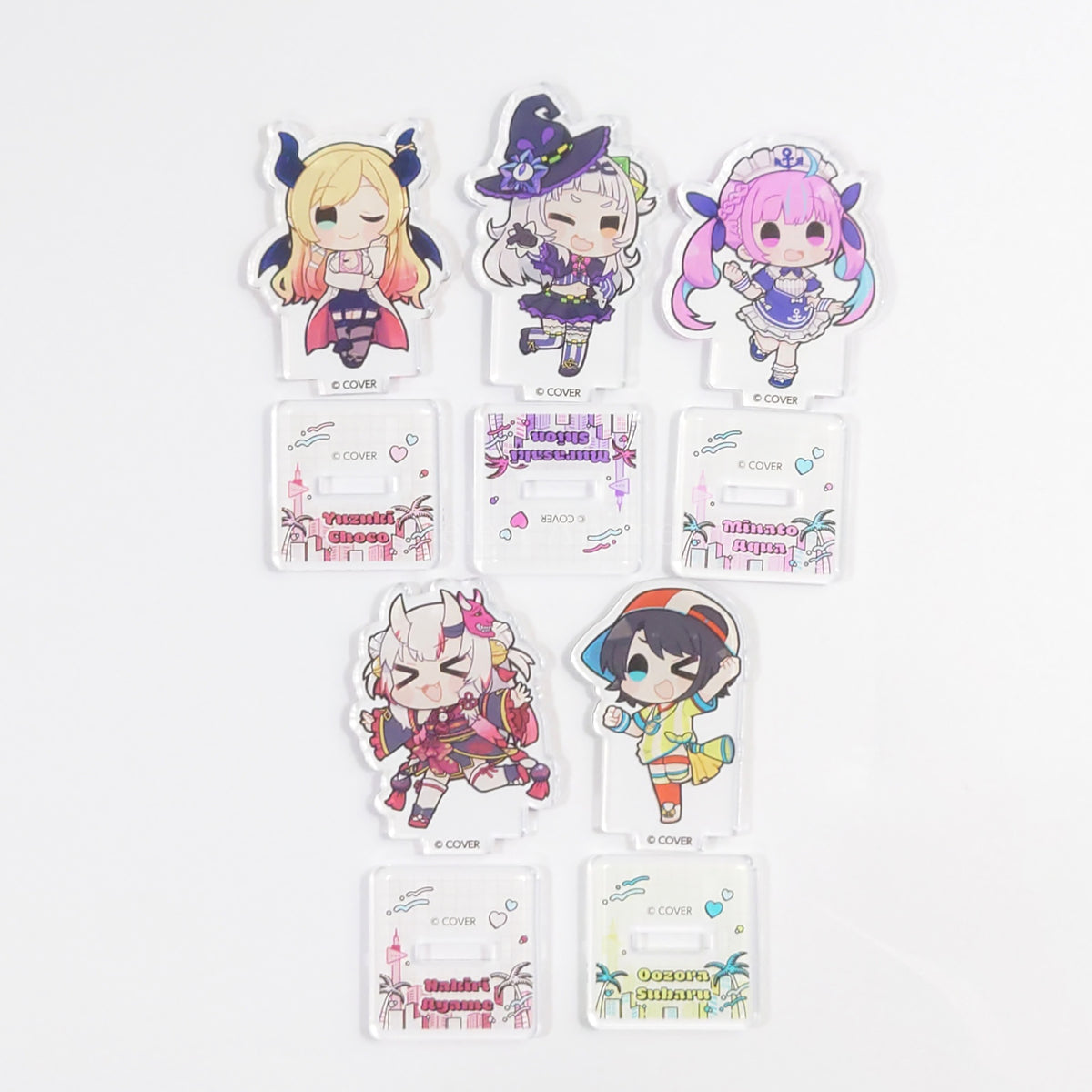 VTuber Hololive Minato Aqua & Others Hololive 2nd Generation Mini Acrylic Stand Hololive City'24 Exclusive 5 Piece Set Acrylic Stands [USED]