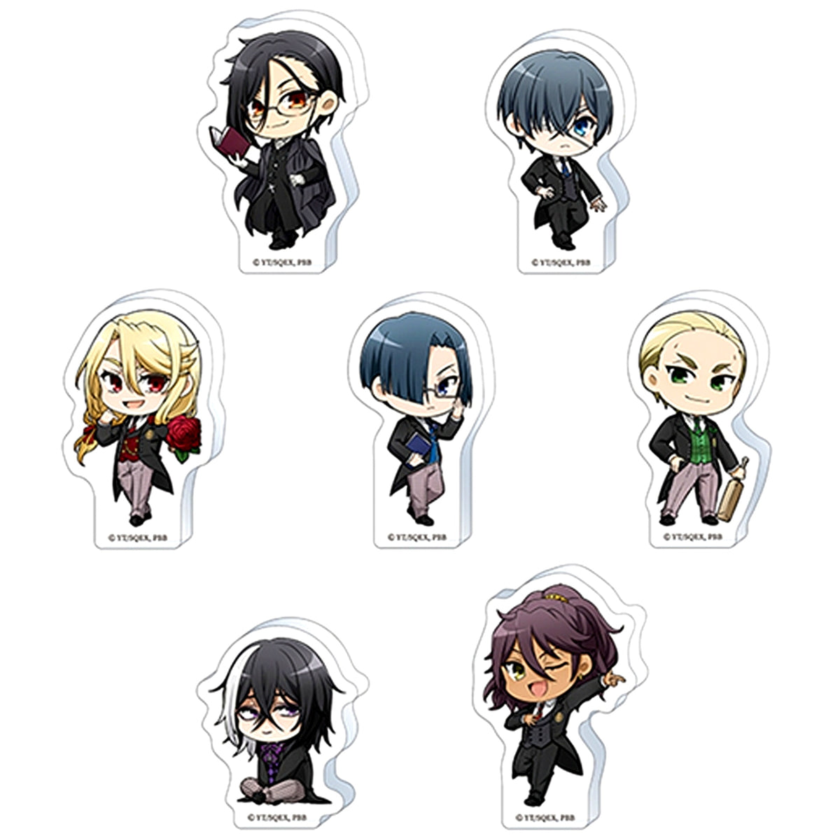 Set of 7 Chibi Korotto Collection Black Butler: Public School Arc [USED]