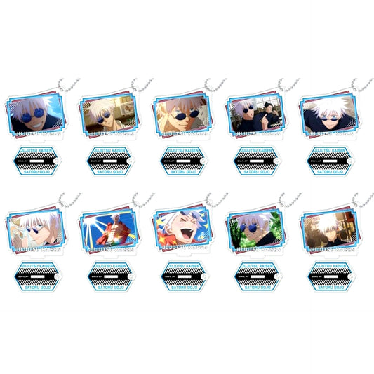Set of 10 Photo Stand Acrylic Keychain Jujutsu Kaisen Hidden Inventory Premature Death Satoru Gojo BOX [USED]