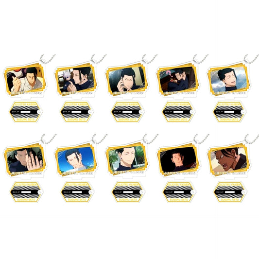 Set of 10 Photo Stand Acrylic Keychain Jujutsu Kaisen Hidden Inventory Premature Death Suguru Geto BOX [USED]