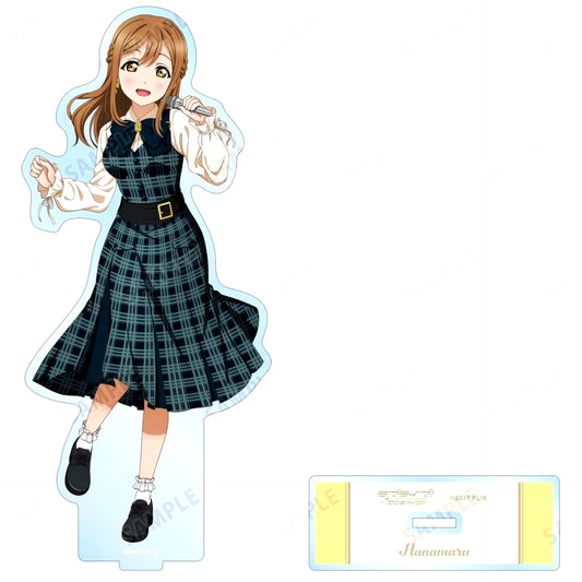 Hanamaru Kunikida Love Live! Sunshine!! Newly Drawn Illustration Checked One-Piece Outfit Ver. BIG Acrylic Stand [USED]