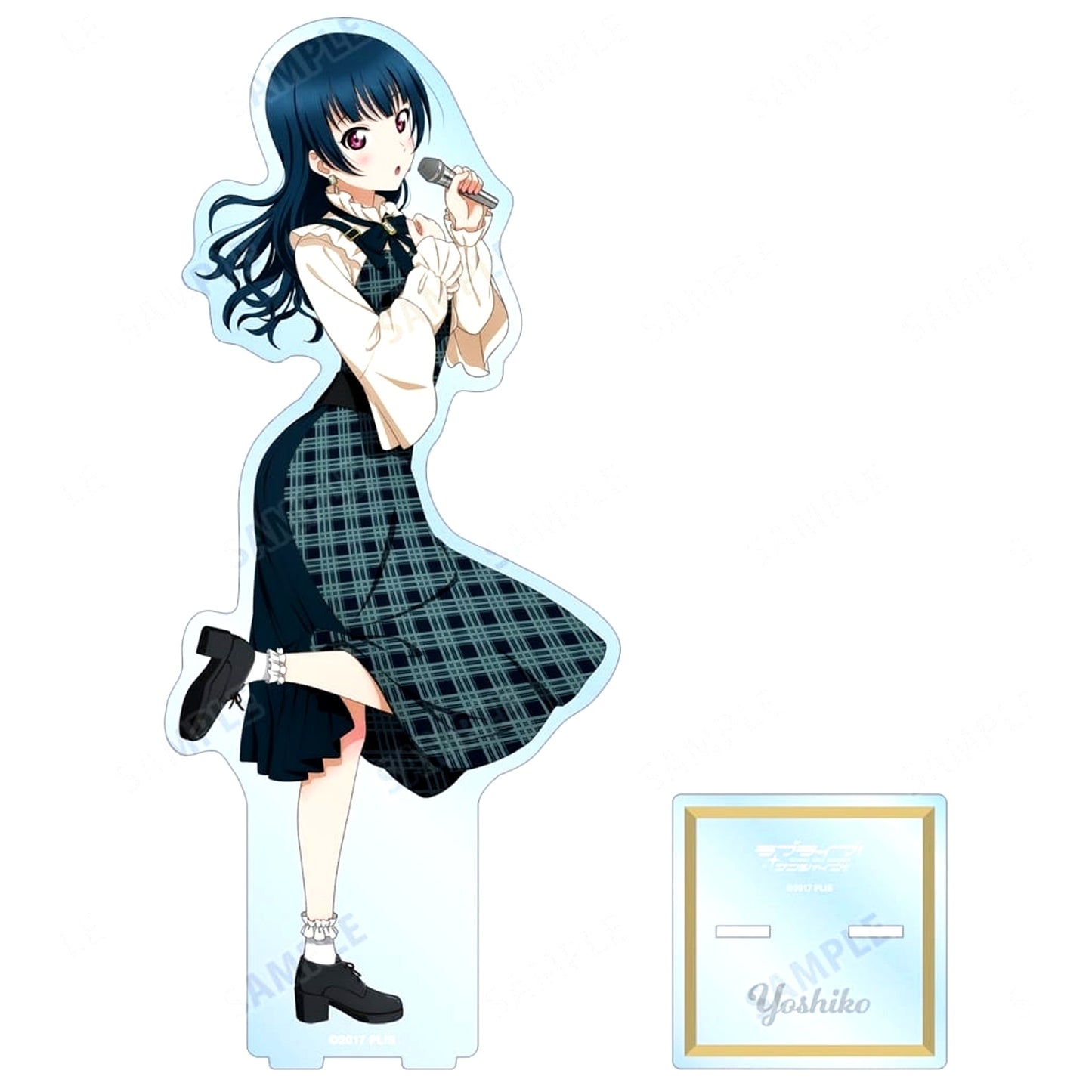 Yoshiko Tsushima Love Live! Sunshine!! Newly Drawn Illustration Checked One-Piece Outfit Ver. Extra Large Acrylic Stand [USED]