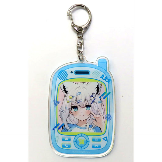 Shirakami Fubuki Hololive Acrylic Keychain Gal Style Outfit Lawson [USED]