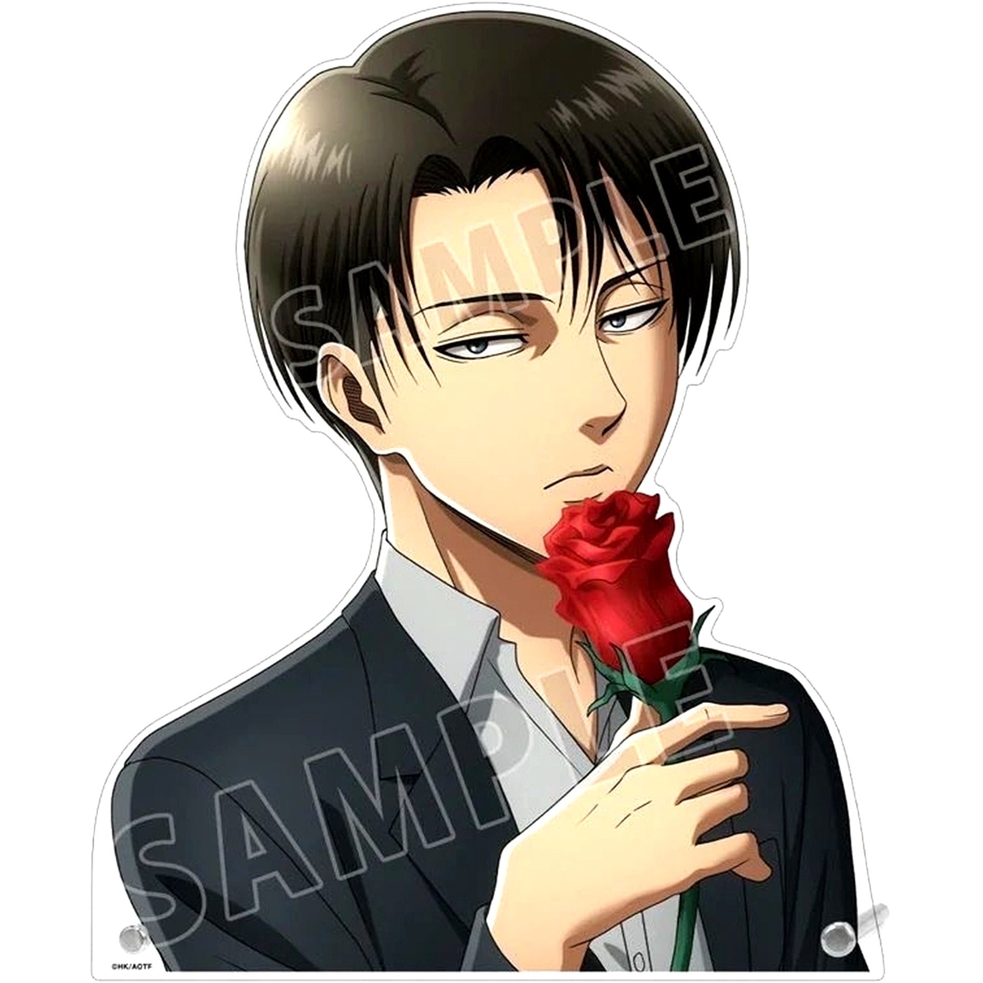 Levi Ackerman Flower Shop Ver. Attack on Titan Drawn Extra Large Die-Cut Acrylic Panel [USED]