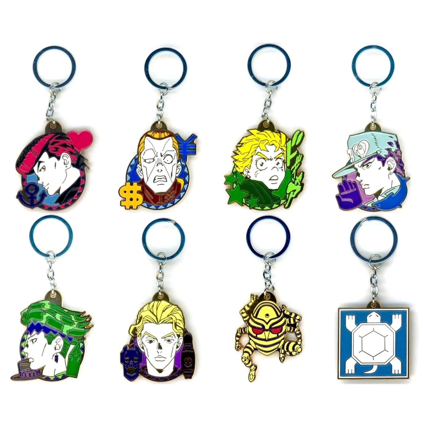 JoJo's Bizarre Adventure Josuke Higashikata & Others All 8 Types Set Ichiban Kuji Diamond Is Unbreakable Metal Charm Collection Prize H [USED]