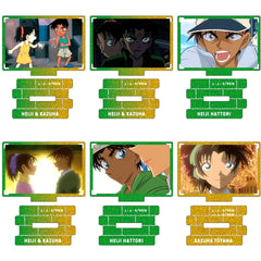 Set of 6 Heiji and Kazuha Collection Vol.4 Scene Shot Trading Metallic Mini Acrylic Stand Detective Conan [USED]