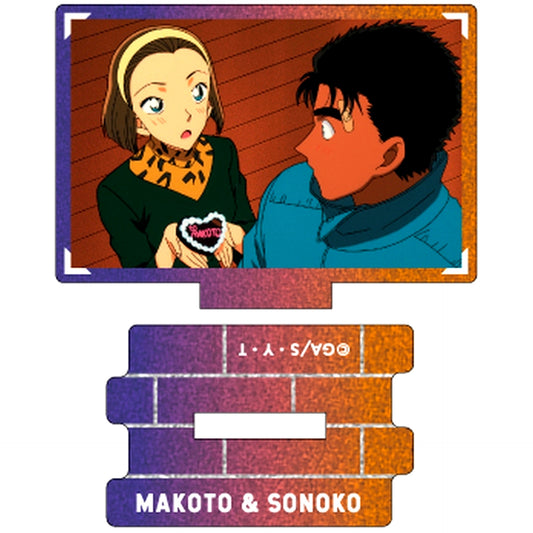 Makoto Kyogoku & Sonoko Suzuki A Detective Conan Scene Shot Trading Metallic Mini Acrylic Stand Kyogoku & Sonoko Collection Vol. 4 [USED]