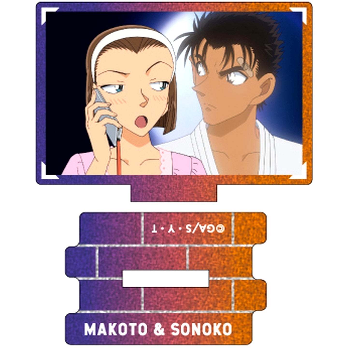 Makoto Kyogoku & Sonoko Suzuki B Detective Conan Scene Shot Trading Metallic Mini Acrylic Stand Kyogoku & Sonoko collection Vol.4 [USED]
