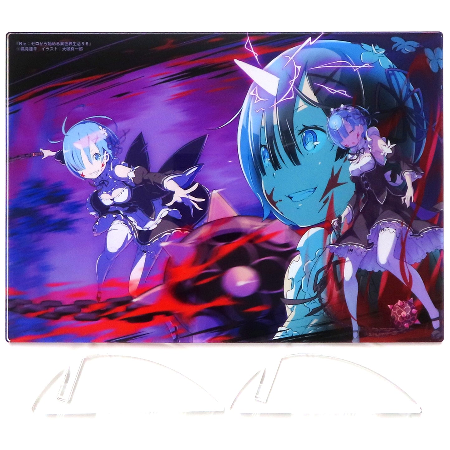Rem Mini Acrylic Panel Re:ZERO -Starting Life in Another World- Light Novel Vol. 38 Melonbooks Limited Edition Bundle Bonus [USED]