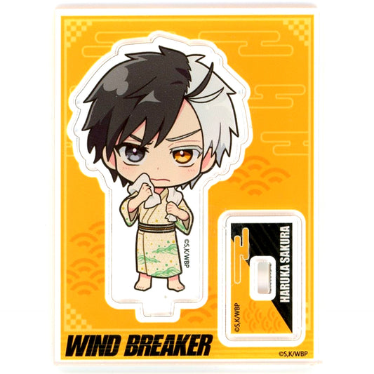 Haruka Sakura Bath Ver. Wind Breaker x Gokurakuyu RAKU SPA Trading Mini Acrylic Stand [USED]